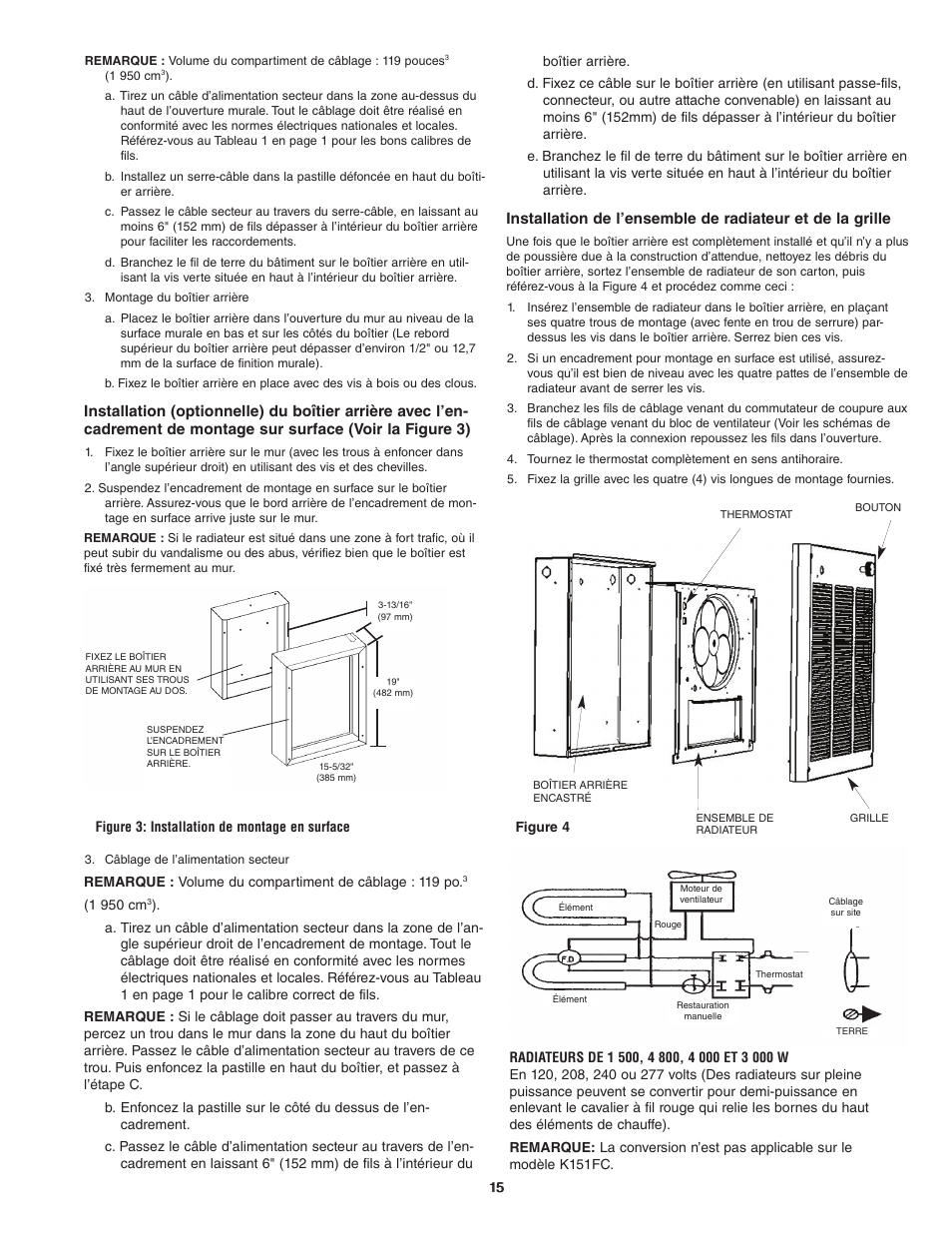 Qmark LFK Series - Wall Heaters User Manual | Page 15 / 17