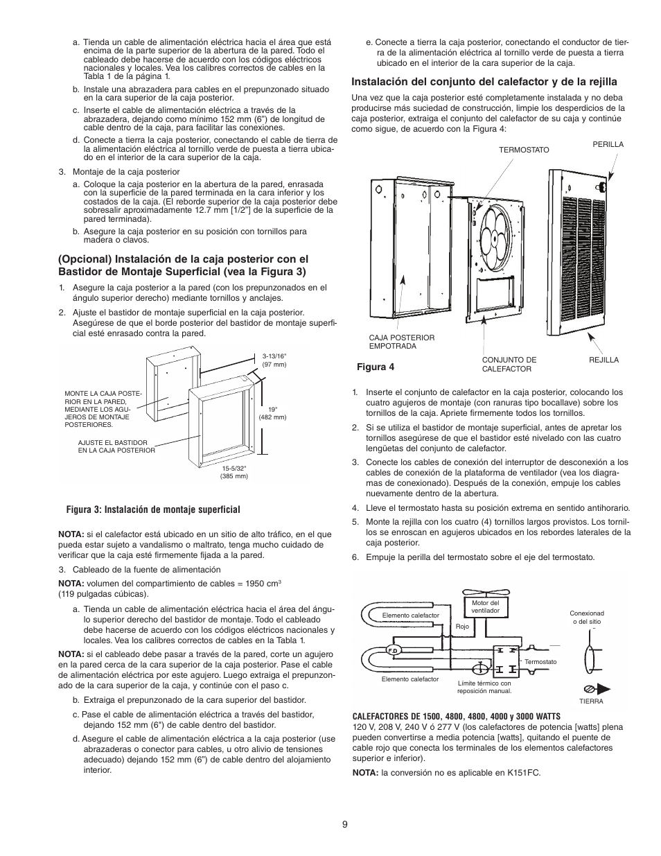 Qmark LFK Series - Wall Heaters User Manual | Page 9 / 17