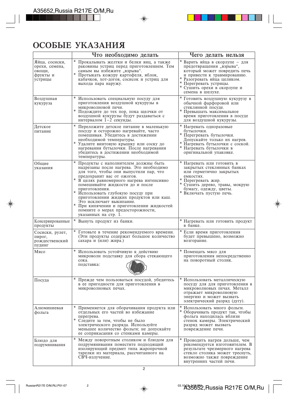 Jcj>st erfpfzby, Xnj ztj<üjlbvj ltkfnm xtuj ltkfnm ztkmpy | Sharp R-217E User Manual | Page 4 / 40