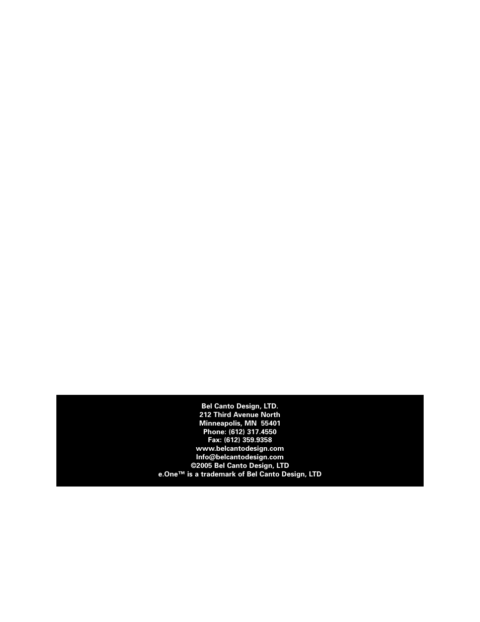 Bel Canto Design M300 User Manual | Page 10 / 10