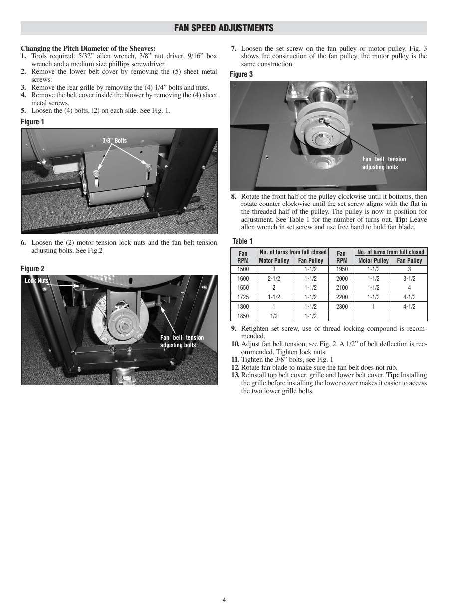 Fan speed adjustments | Qmark MSDH - High Temperature Electric Blower Heaters User Manual | Page 4 / 8