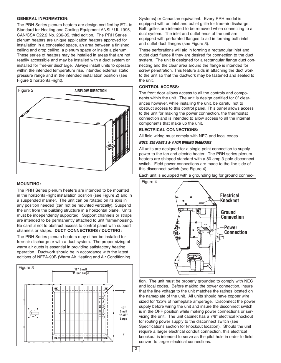 Qmark MSPH - Plenum Rated Unit Heater User Manual | Page 2 / 8