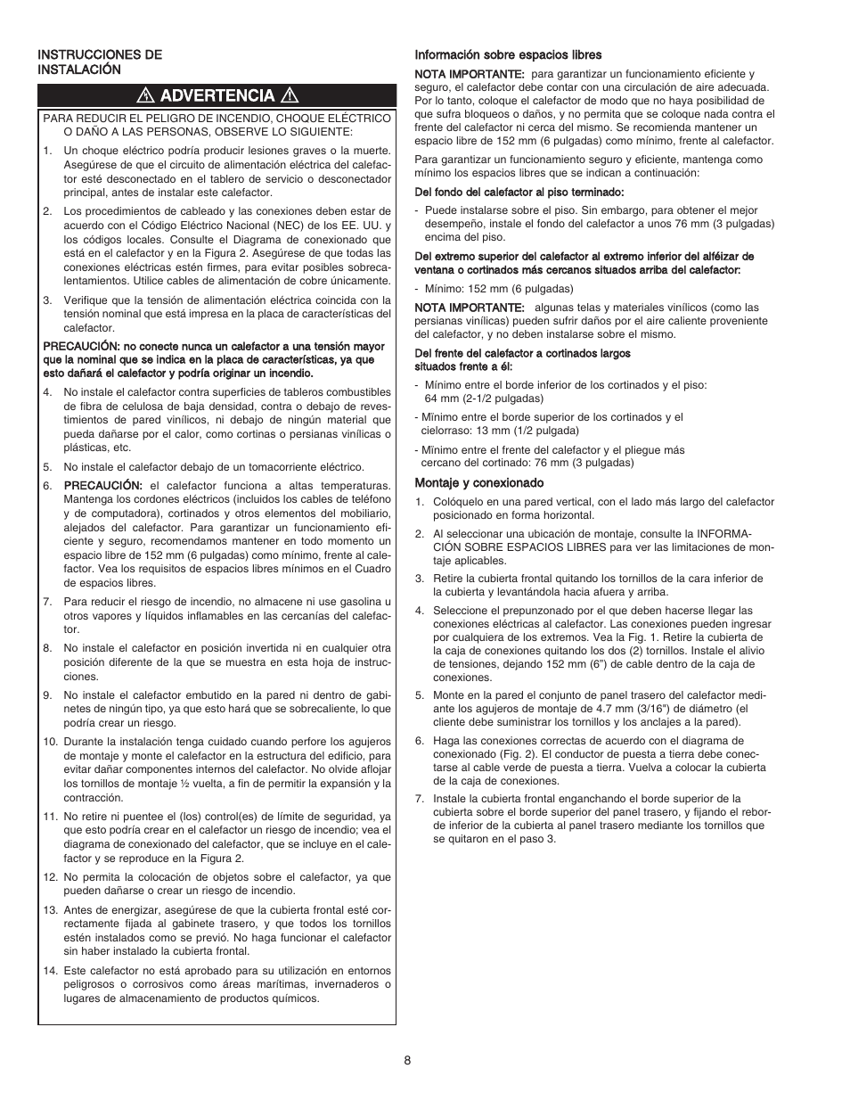 Qmark ST - Commercial Slope Top Convectors User Manual | Page 8 / 16