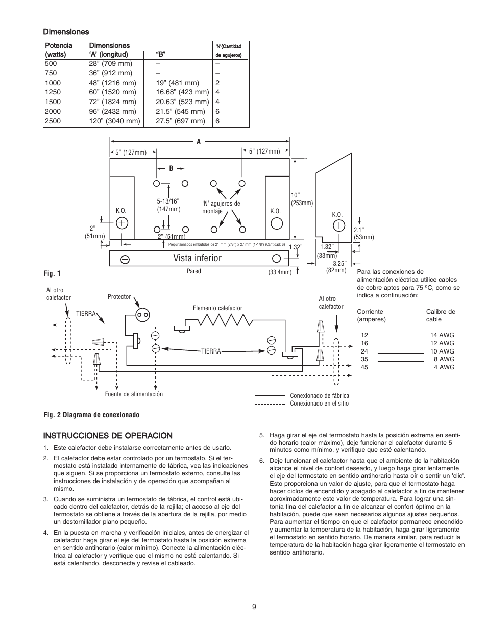 Vista inferior | Qmark ST - Commercial Slope Top Convectors User Manual | Page 9 / 16