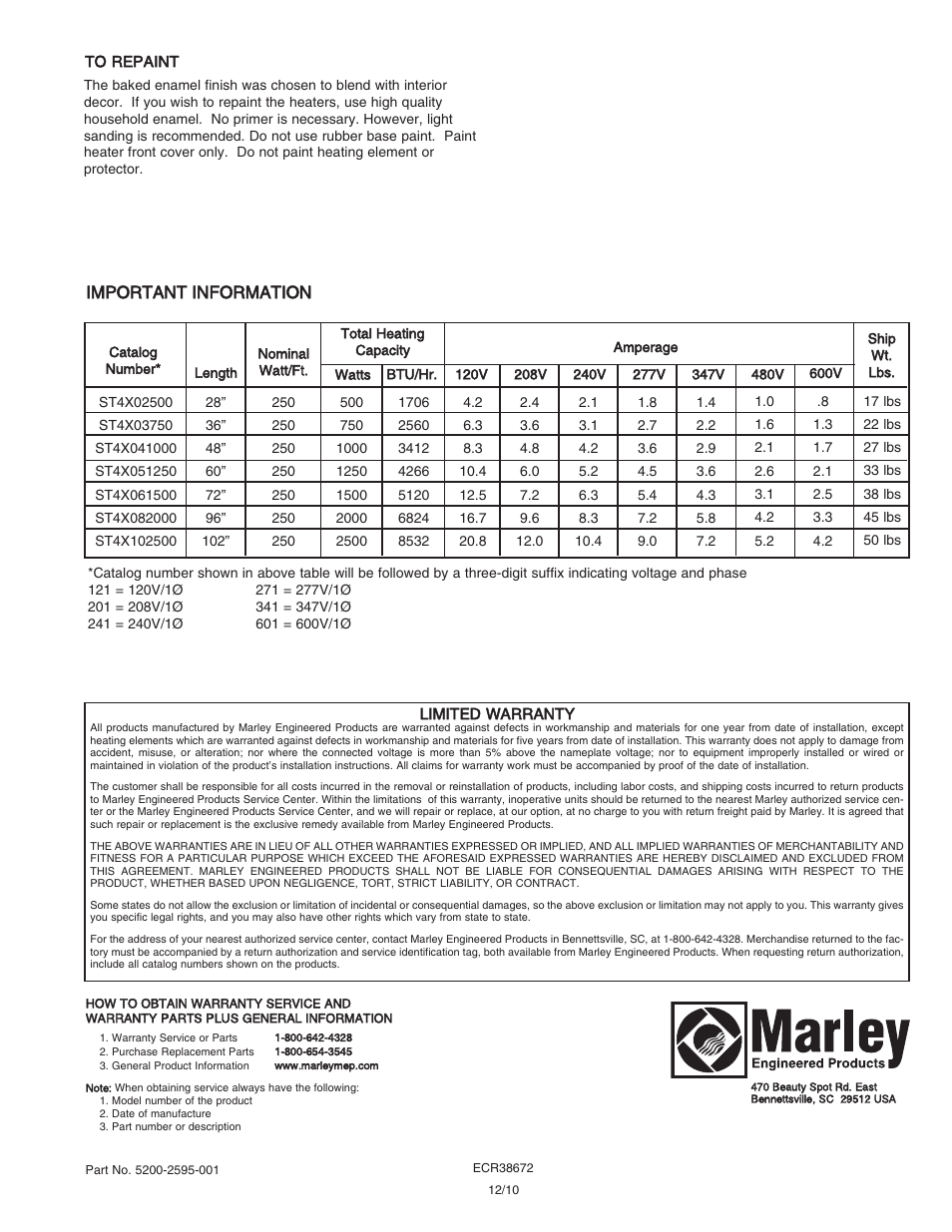 Qmark ST - Commercial Slope Top Convectors User Manual | Page 4 / 12