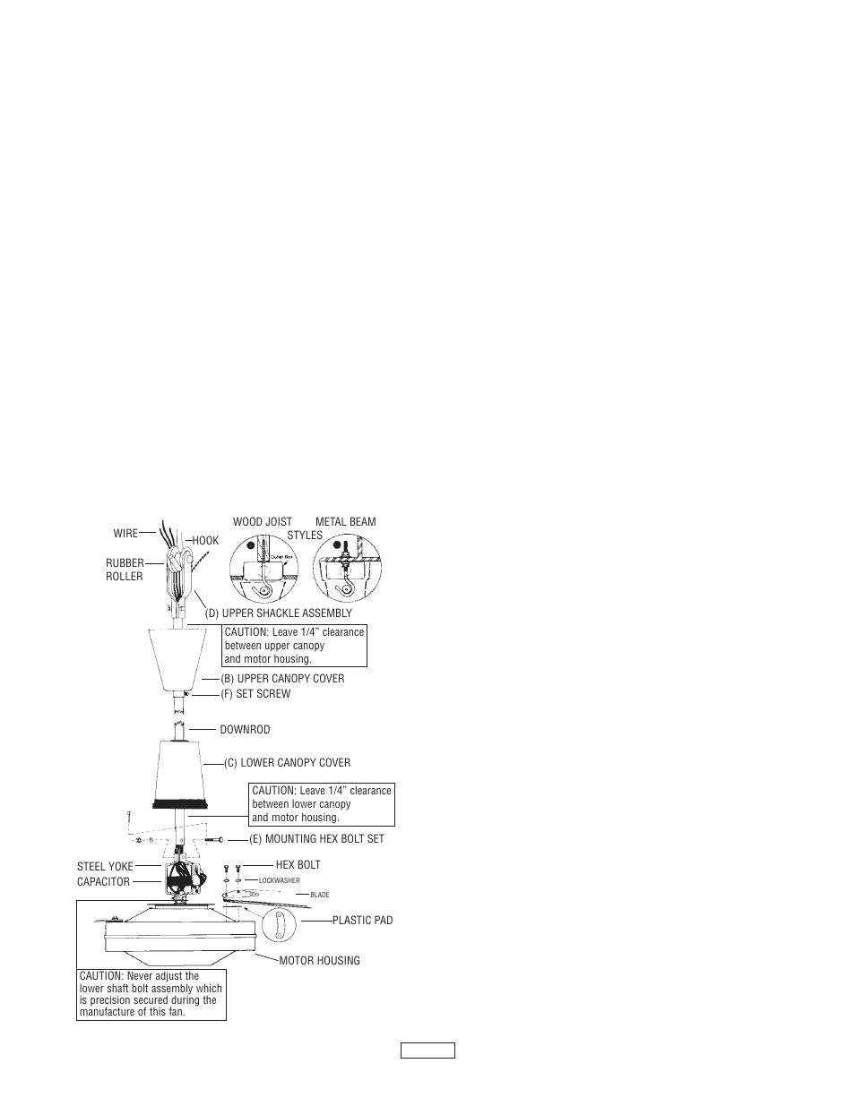 Assembly | Qmark Specialty Ceiling Fans User Manual | Page 2 / 12
