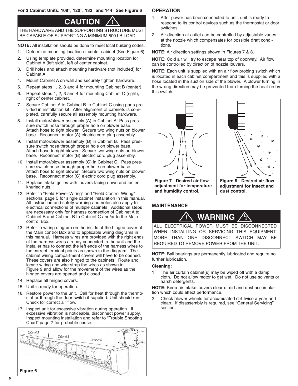 Caution, Warning | Qmark Environmental Electric Heated User Manual | Page 6 / 12