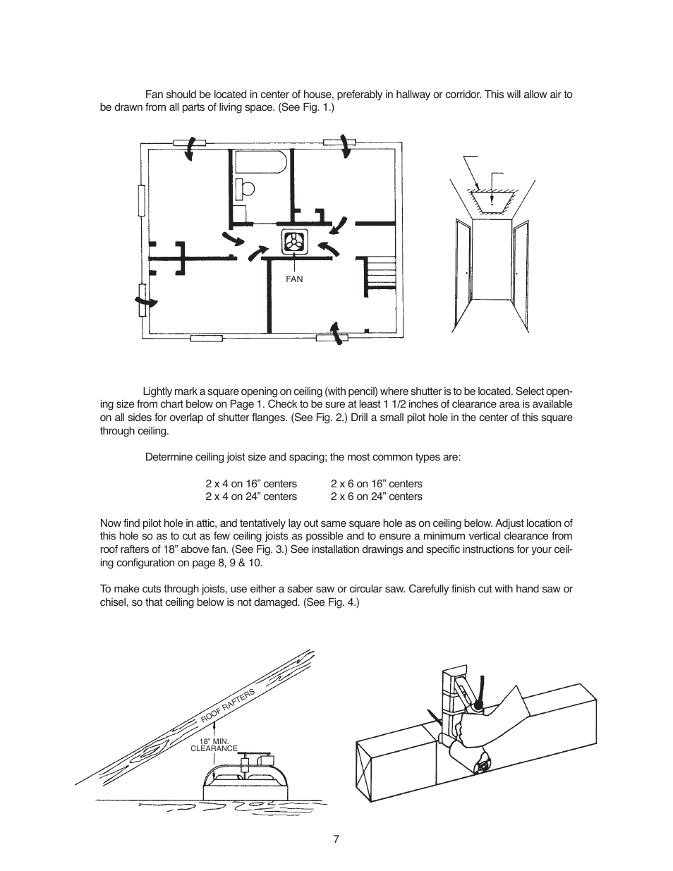 Ceiling installation — all other models | Qmark 3638R - Belt Drive Fans User Manual | Page 8 / 16