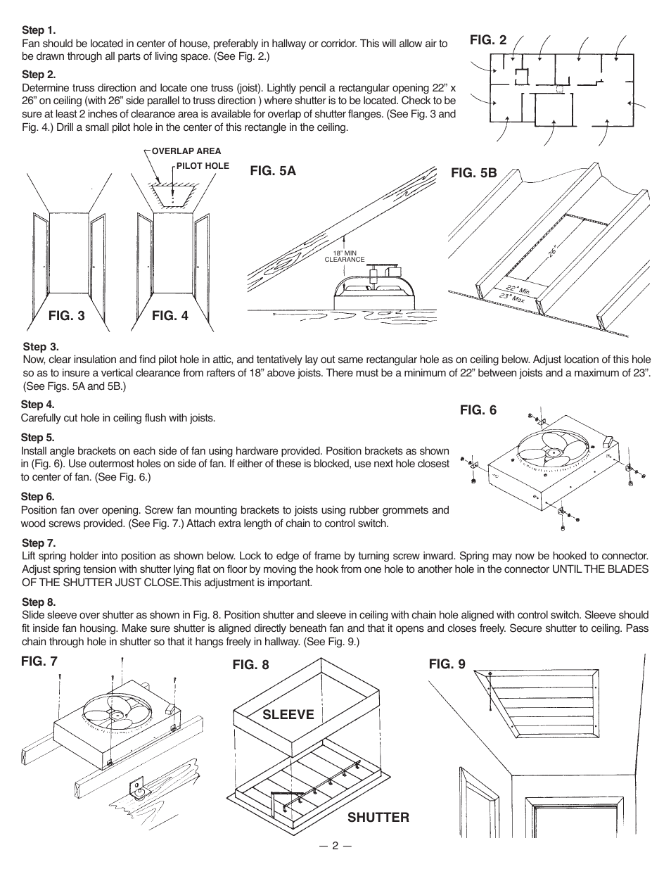Qmark A24DD - Whole House Ventilator User Manual | Page 2 / 4