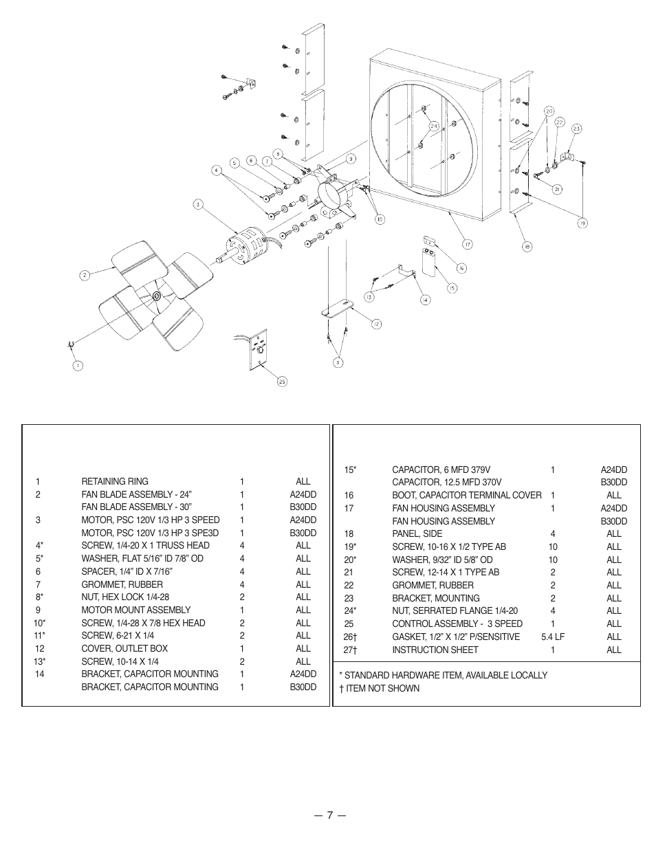 Qmark A24DD - Whole House Ventilator User Manual | Page 7 / 8