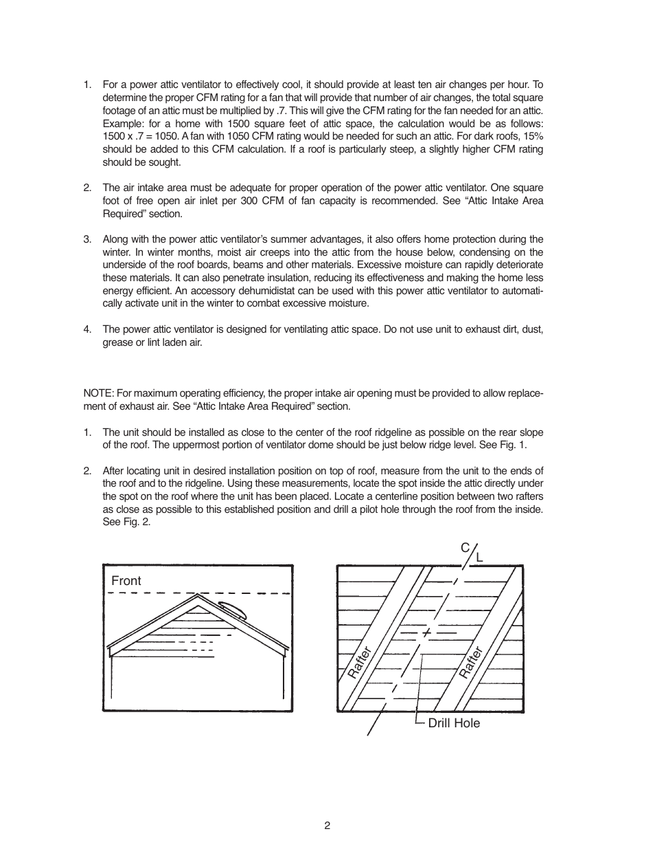 Qmark ASRV14 - Attic Ventilators User Manual | Page 2 / 8