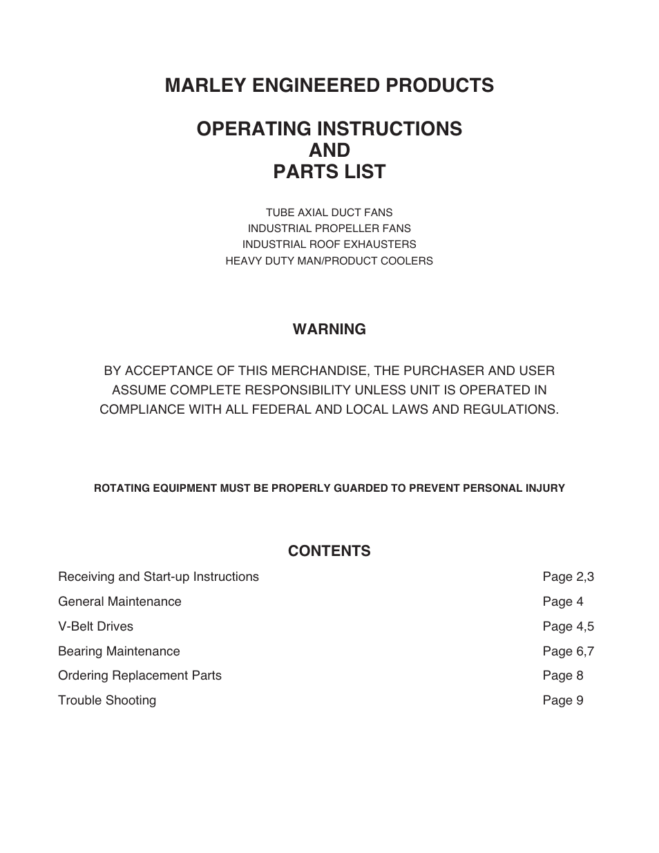 Qmark WEB -Heavy-Duty Belt Drive Exhaust Fans User Manual | 8 pages