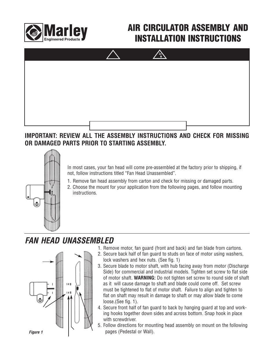 Qmark LCHWD - Specialty Washdown Air Circulator User Manual | 4 pages