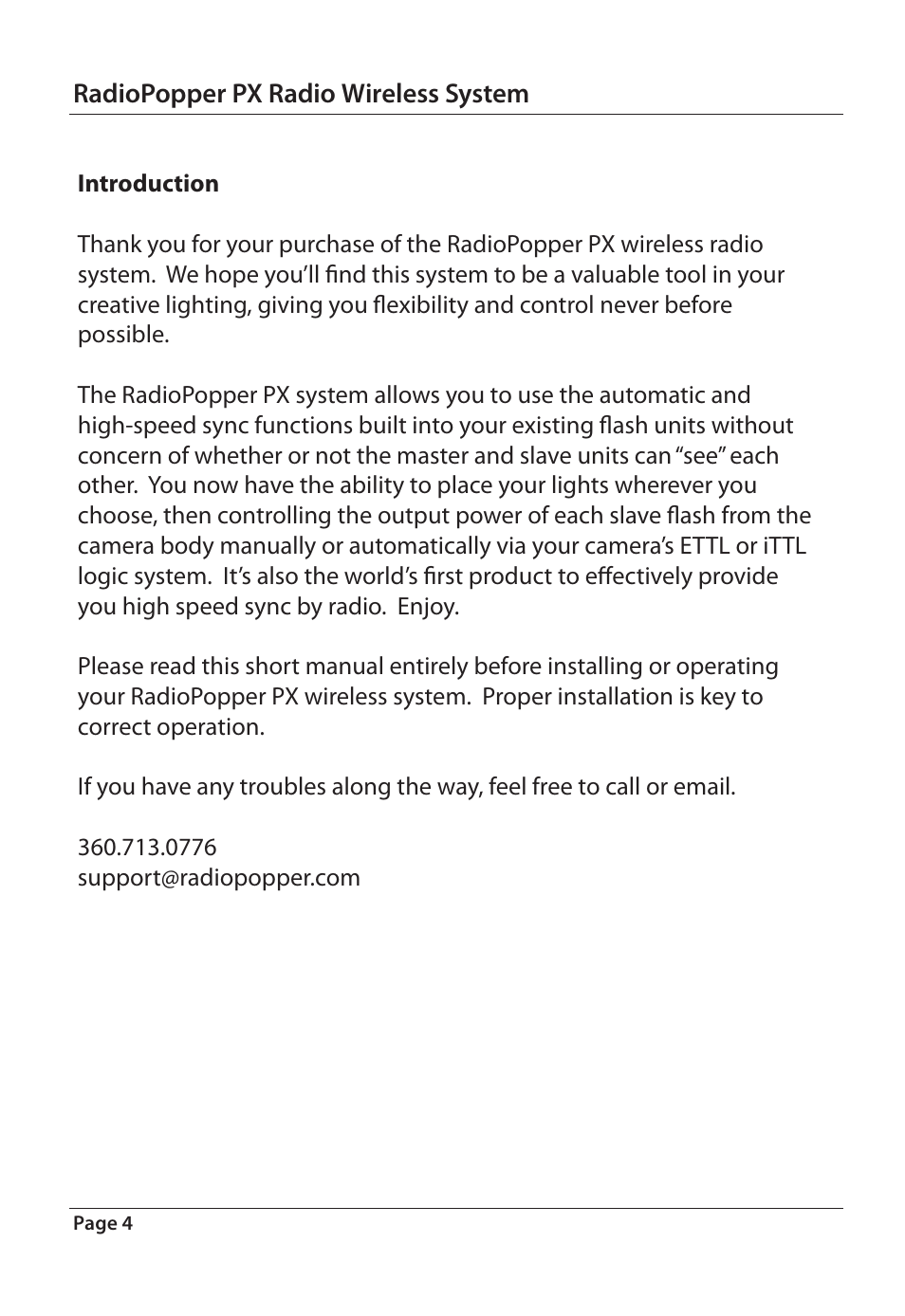 RadioPopper PX User Manual | Page 4 / 29