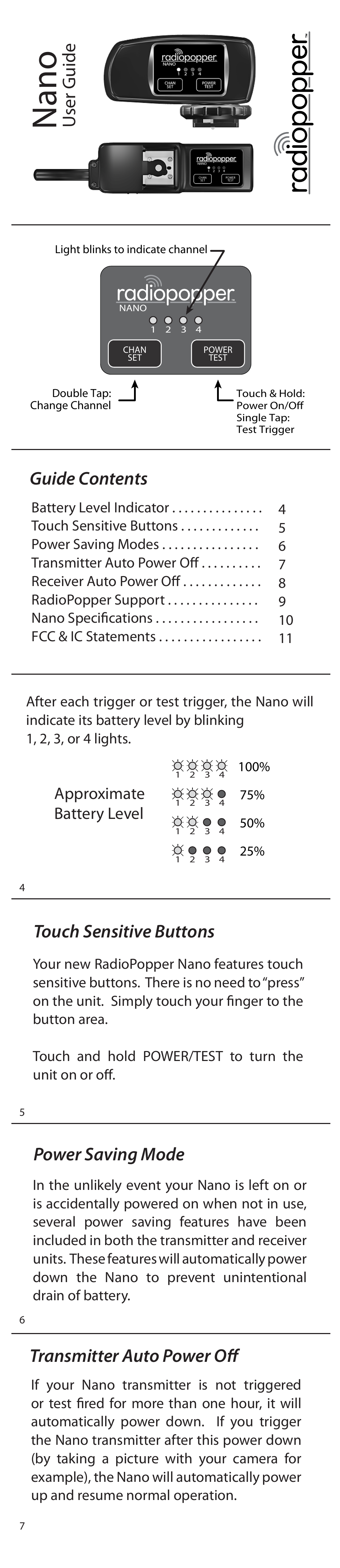 RadioPopper Nano User Manual | 2 pages