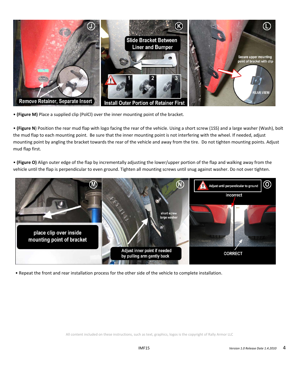 Rally Armor 11-14 Subaru WRX Hatchback User Manual | Page 4 / 4