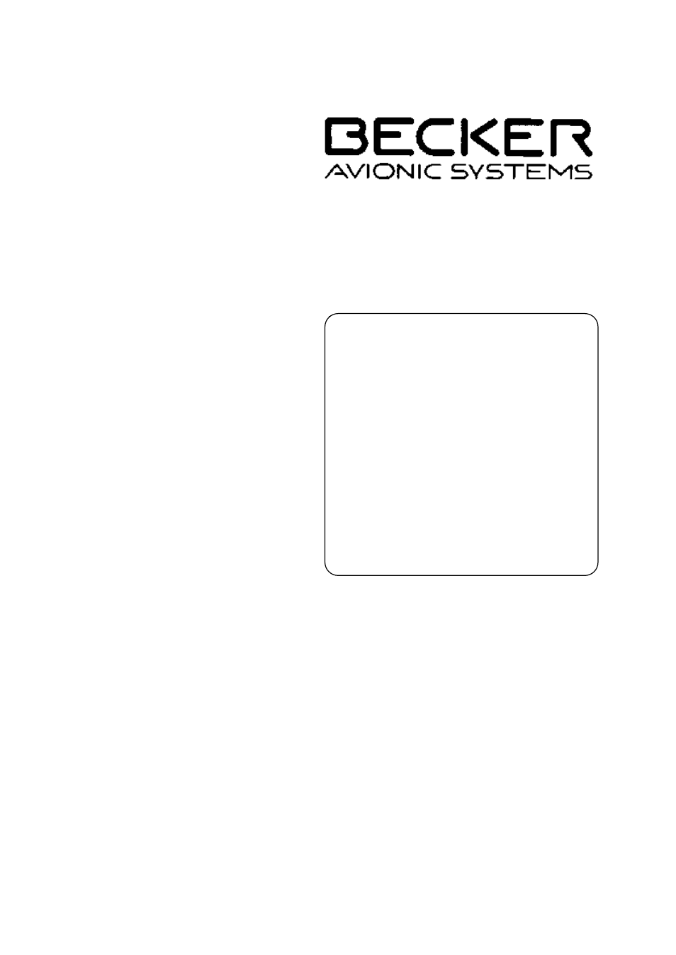 Becker Designed AR 3201 User Manual | 30 pages