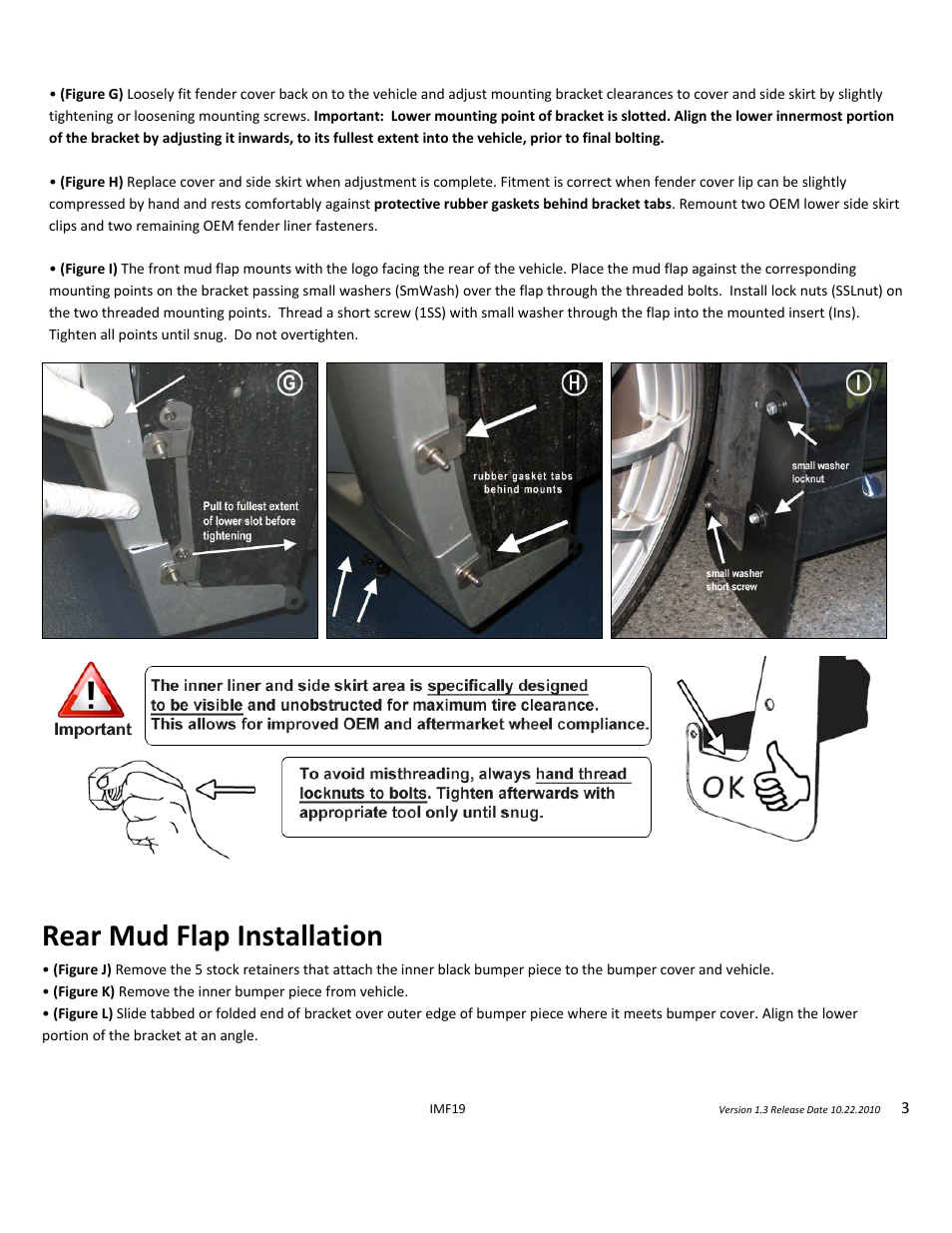 Rear mud flap installation | Rally Armor 11-14 Subaru WRX & STI Sedan User Manual | Page 3 / 6