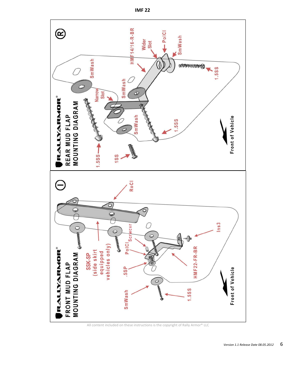 Rally Armor 2012-14 Impreza (4d/5d) User Manual | Page 6 / 6