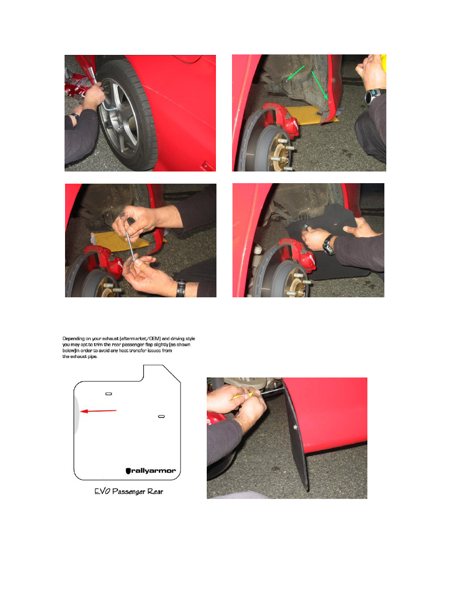 Rally Armor Mitsubishi EVO 8, IX, MR User Manual | Page 3 / 3