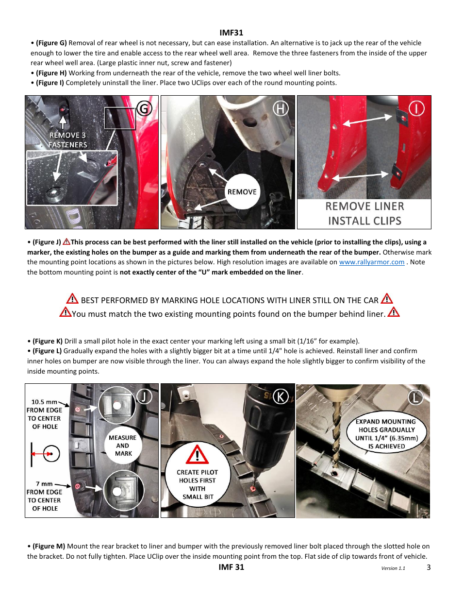 Rally Armor 2014+ Mazda 3 User Manual | Page 3 / 4