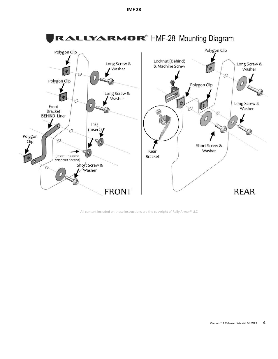 Rally Armor 2014+ Subaru Forester User Manual | Page 4 / 4