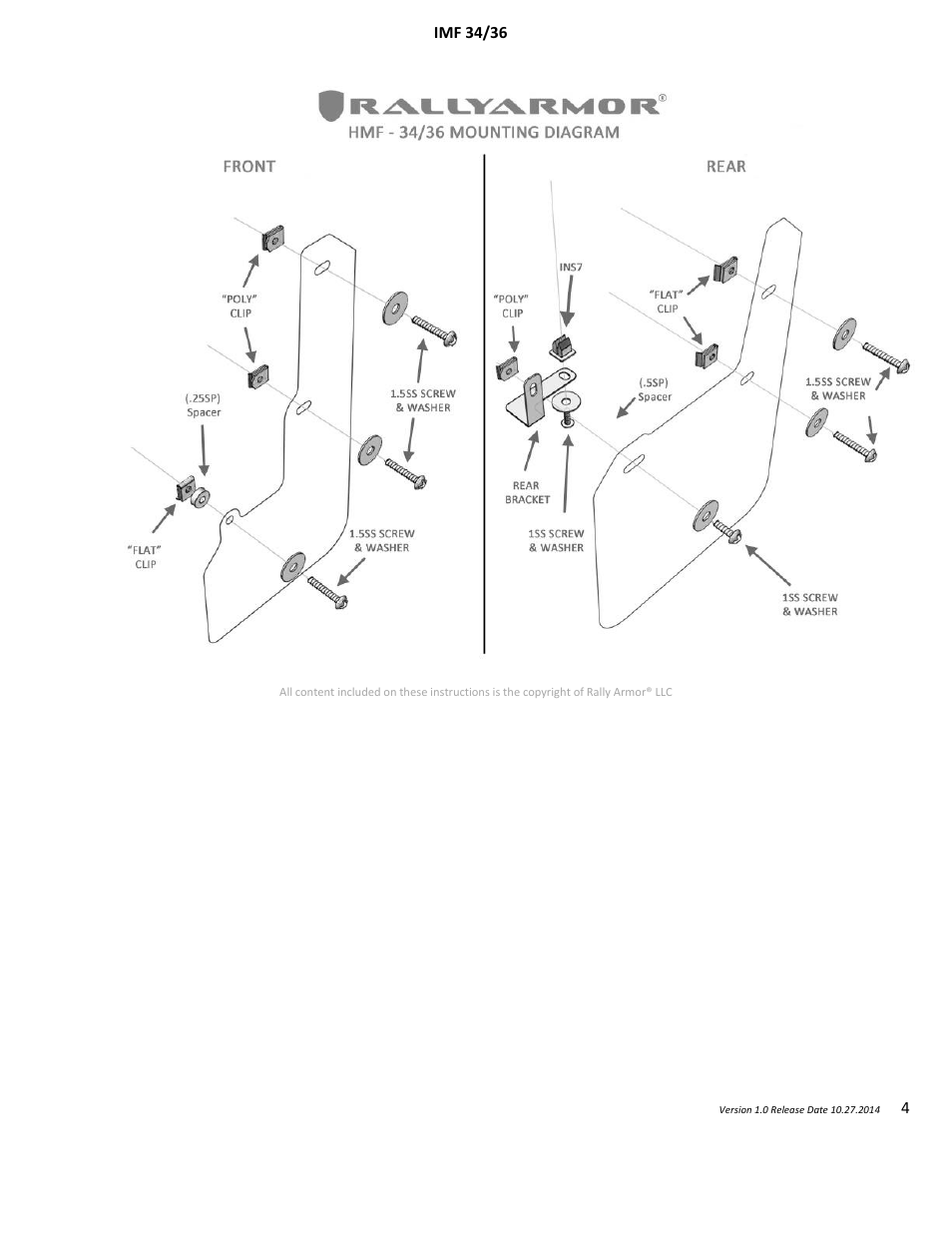 Rally Armor 2015+ Subaru Outback User Manual | Page 4 / 4