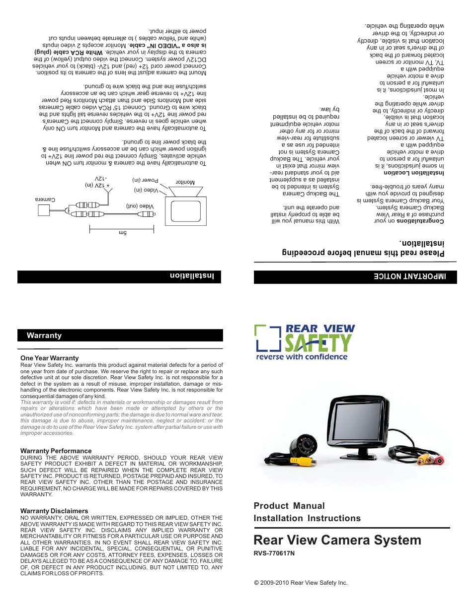 RearviewSafety RVS-770617N User Manual | 2 pages