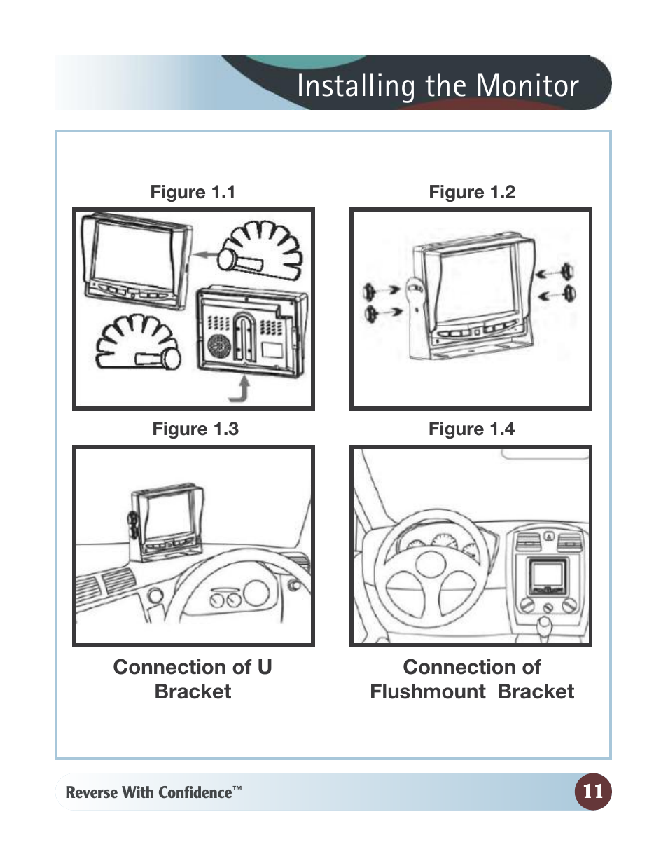 Installing the monitor | RearviewSafety RVS-062710 User Manual | Page 11 / 26