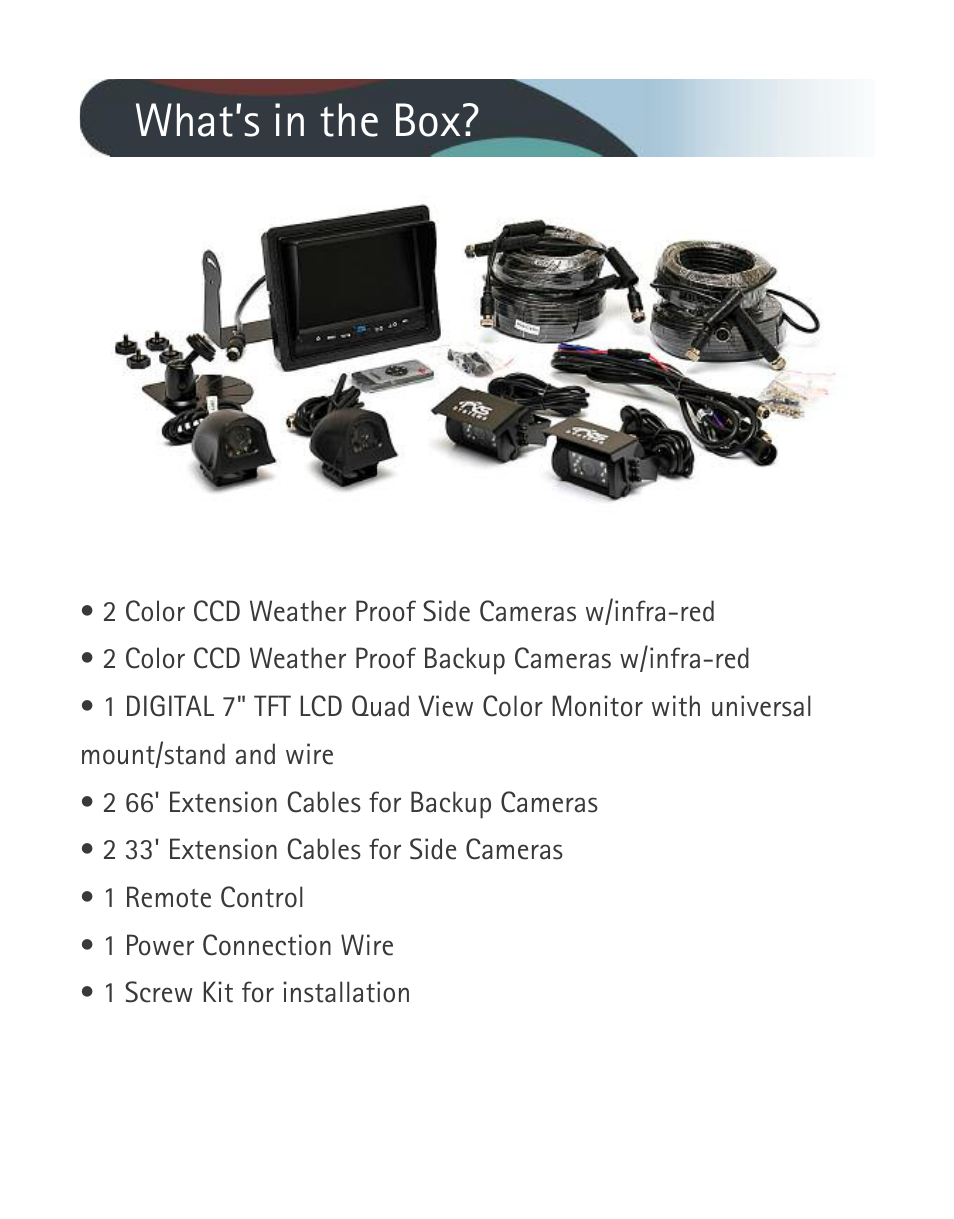 What’s in the box | RearviewSafety RVS-062710 User Manual | Page 2 / 26