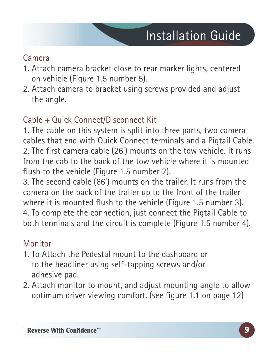 Installation guide | RearviewSafety RVS-770613-213 User Manual | Page 9 / 24