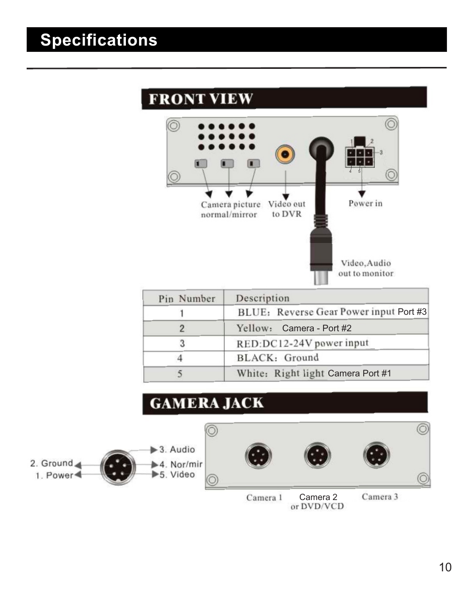 Specifications | RearviewSafety RVS-770619N User Manual | Page 10 / 21