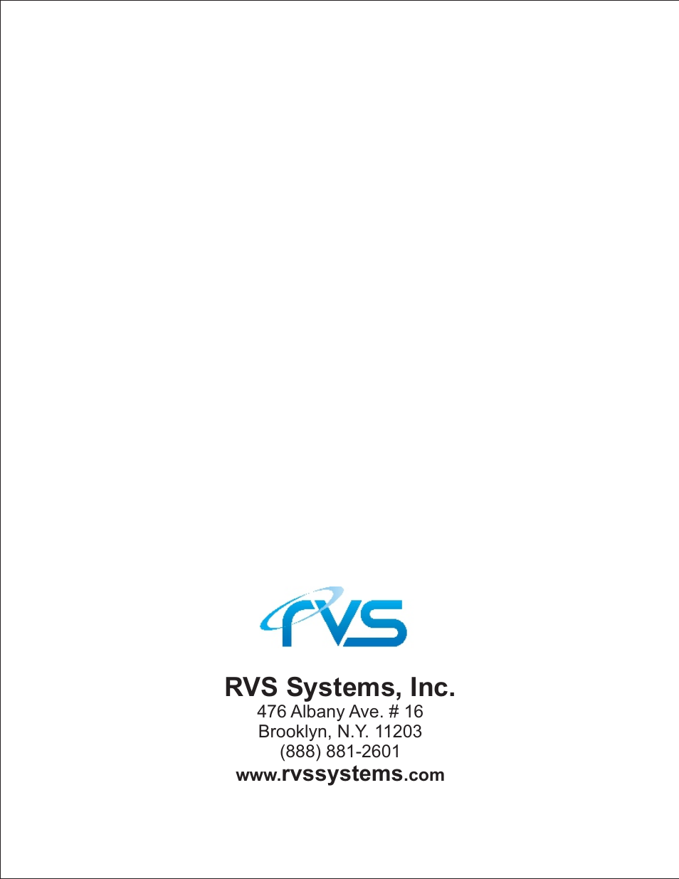 Rvs systems, inc, Rvssystems | RearviewSafety RVS-770619N User Manual | Page 21 / 21