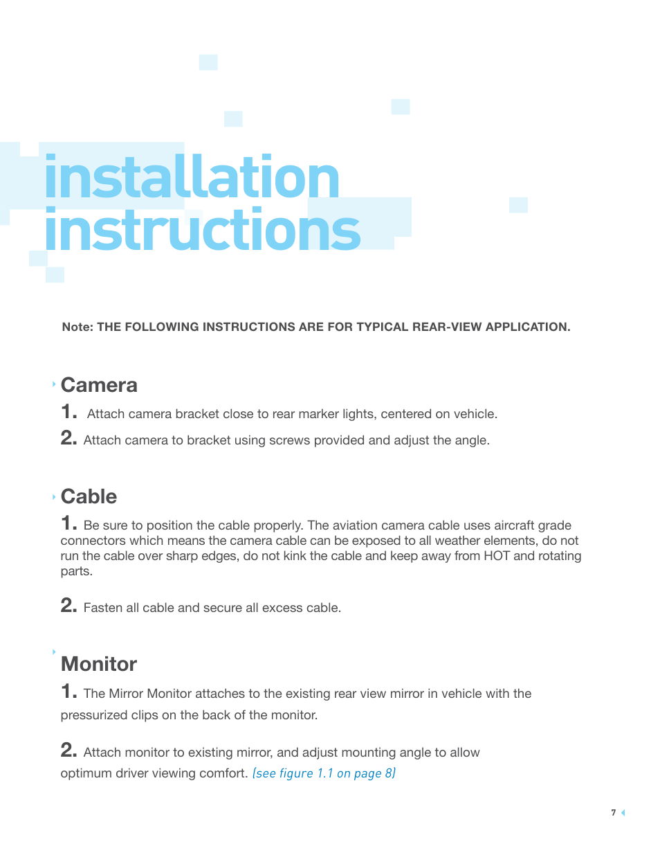 Installation instructions | RearviewSafety RVS-776618 User Manual | Page 7 / 20