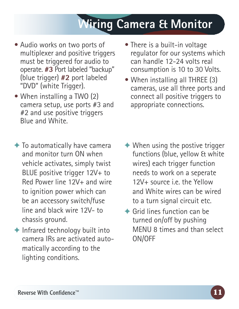 Wiring camera & monitor | RearviewSafety RVS-7706133 User Manual | Page 11 / 27
