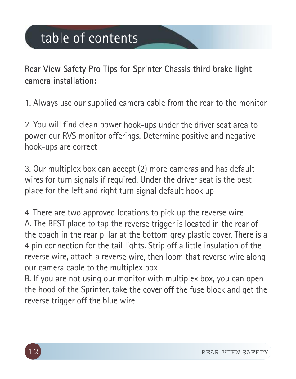 RearviewSafety RVS-916619P User Manual | Page 12 / 29