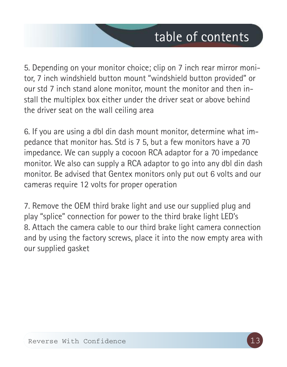 RearviewSafety RVS-916619P User Manual | Page 13 / 29