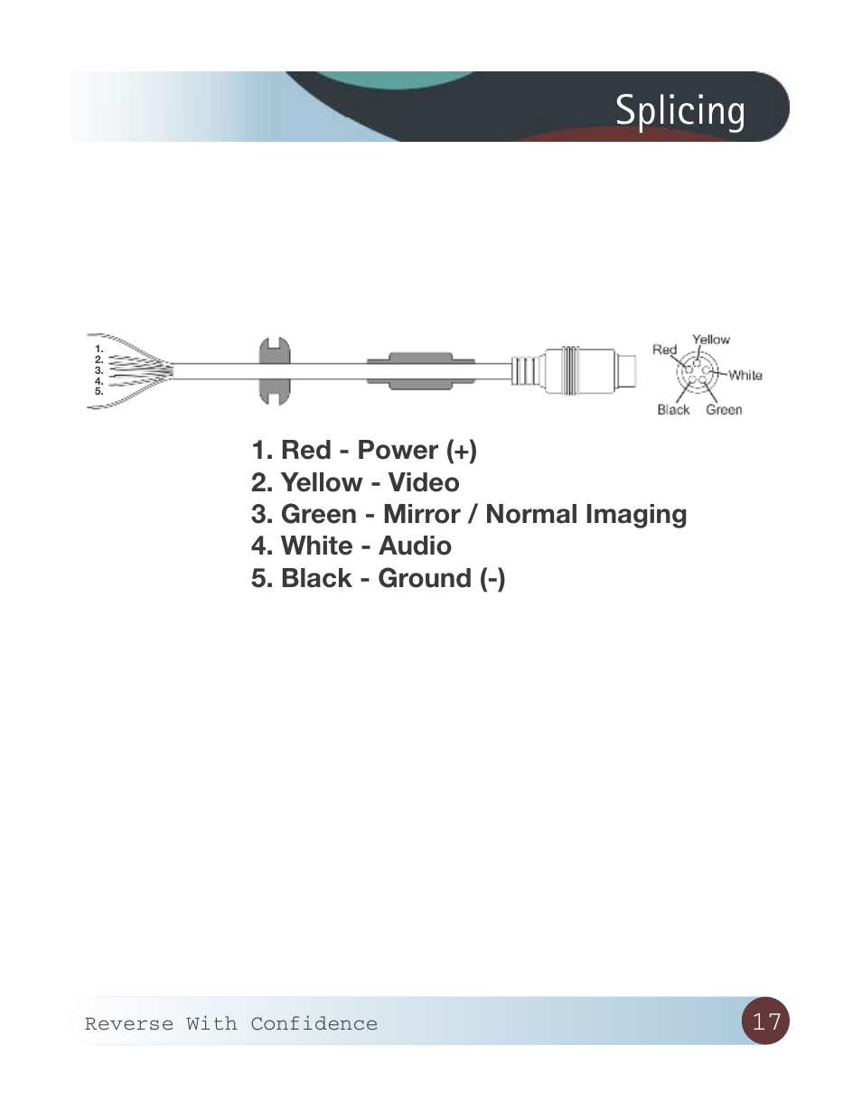 Splicing | RearviewSafety RVS-916619P User Manual | Page 17 / 29