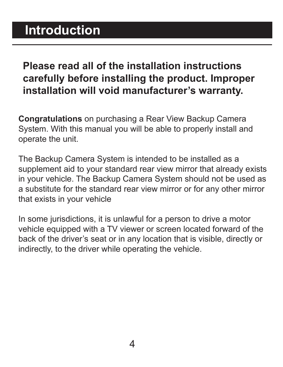 Introduction | RearviewSafety RVS-091407 User Manual | Page 3 / 16