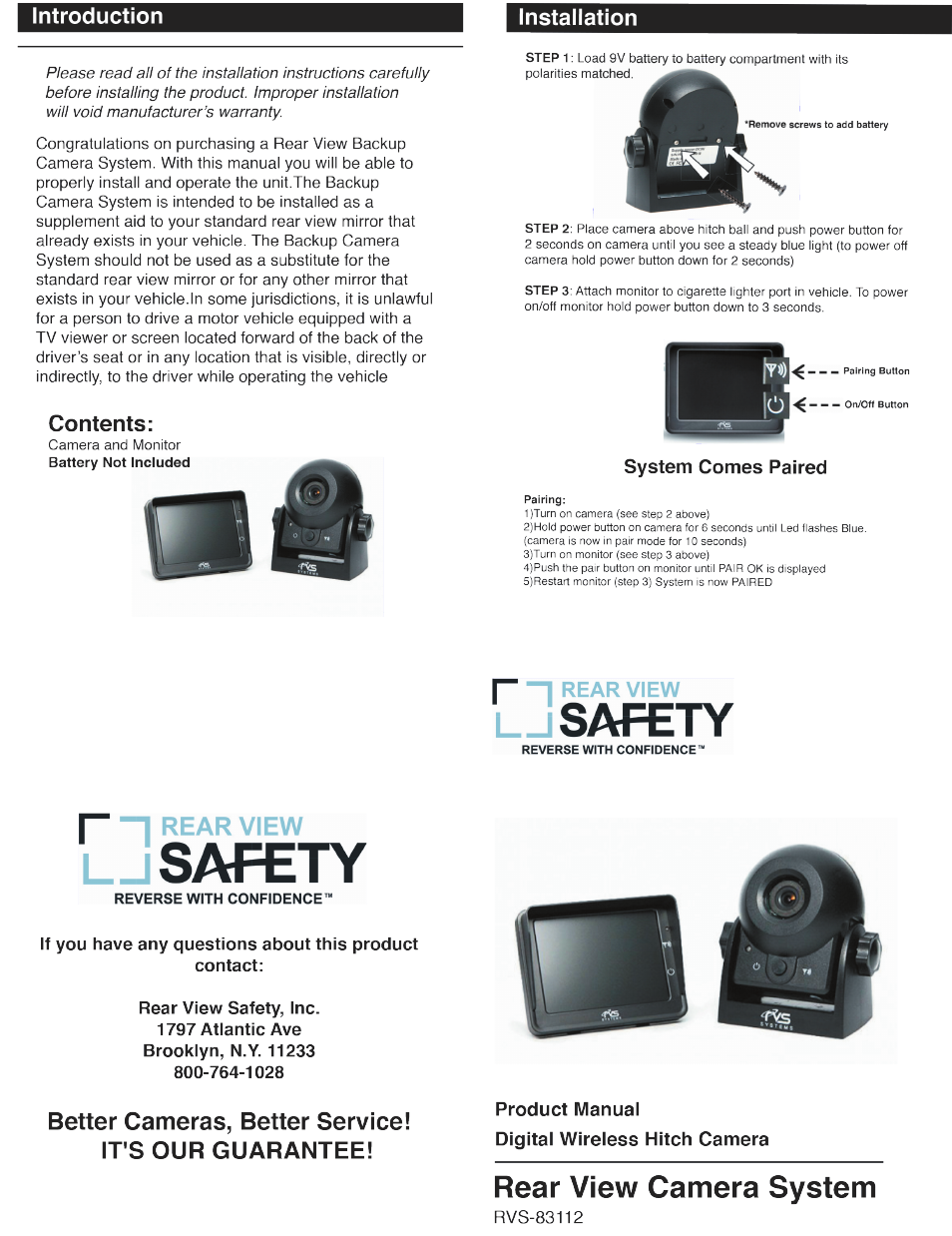 RearviewSafety RVS-83112 User Manual | Page 2 / 2