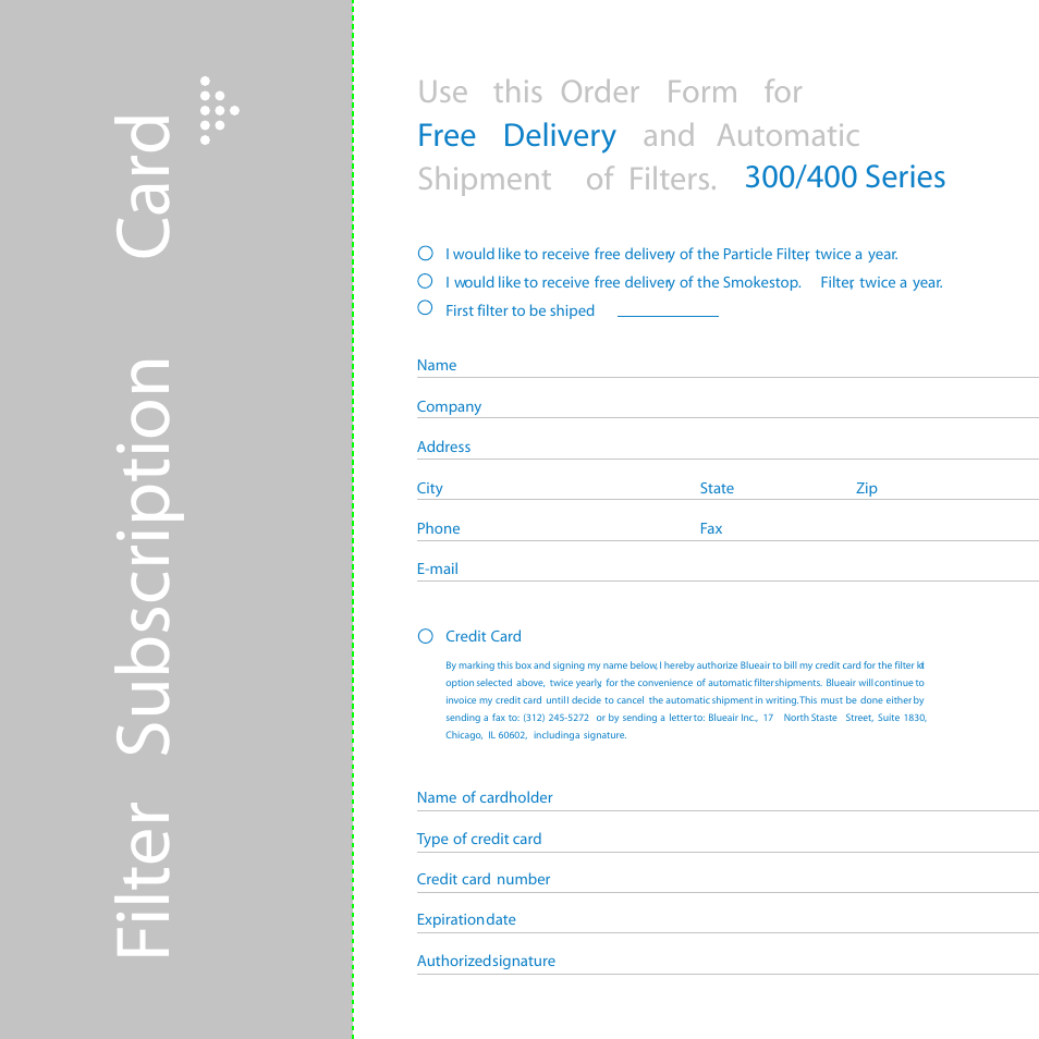 Ilt er 3ubscr iption # ar d, 5se &ree and 3hipment | Blueair HEPASILENT 300 User Manual | Page 10 / 12