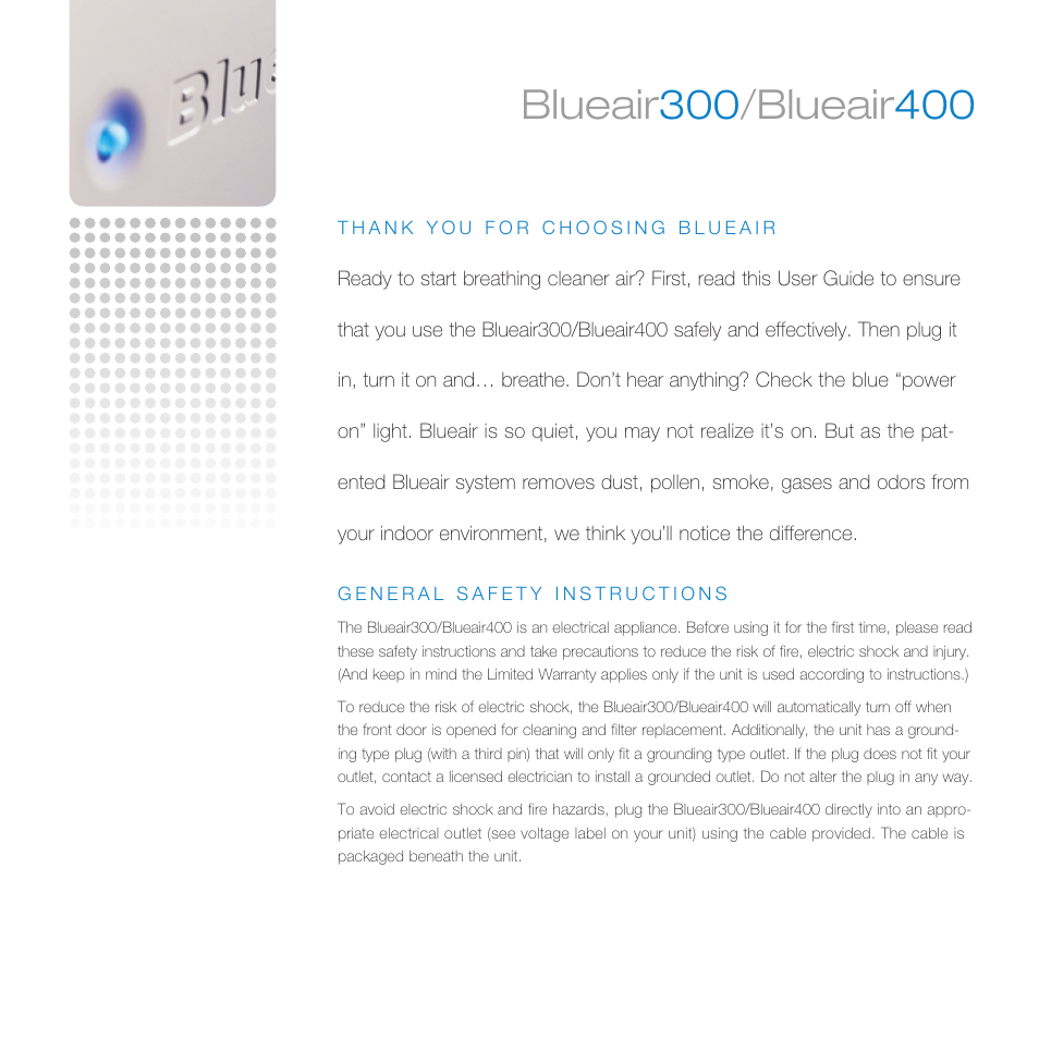 Blueair HEPASILENT 300 User Manual | Page 2 / 12