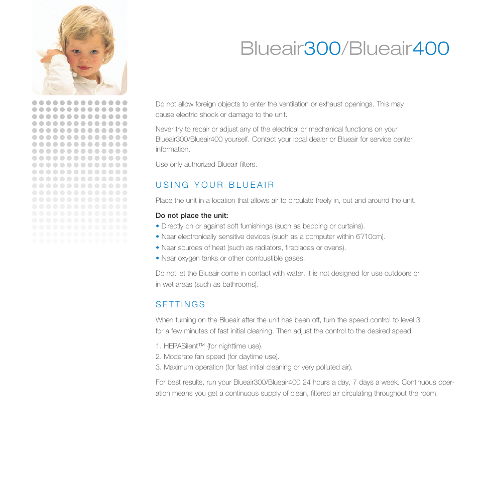 Blueair HEPASILENT 300 User Manual | Page 3 / 12