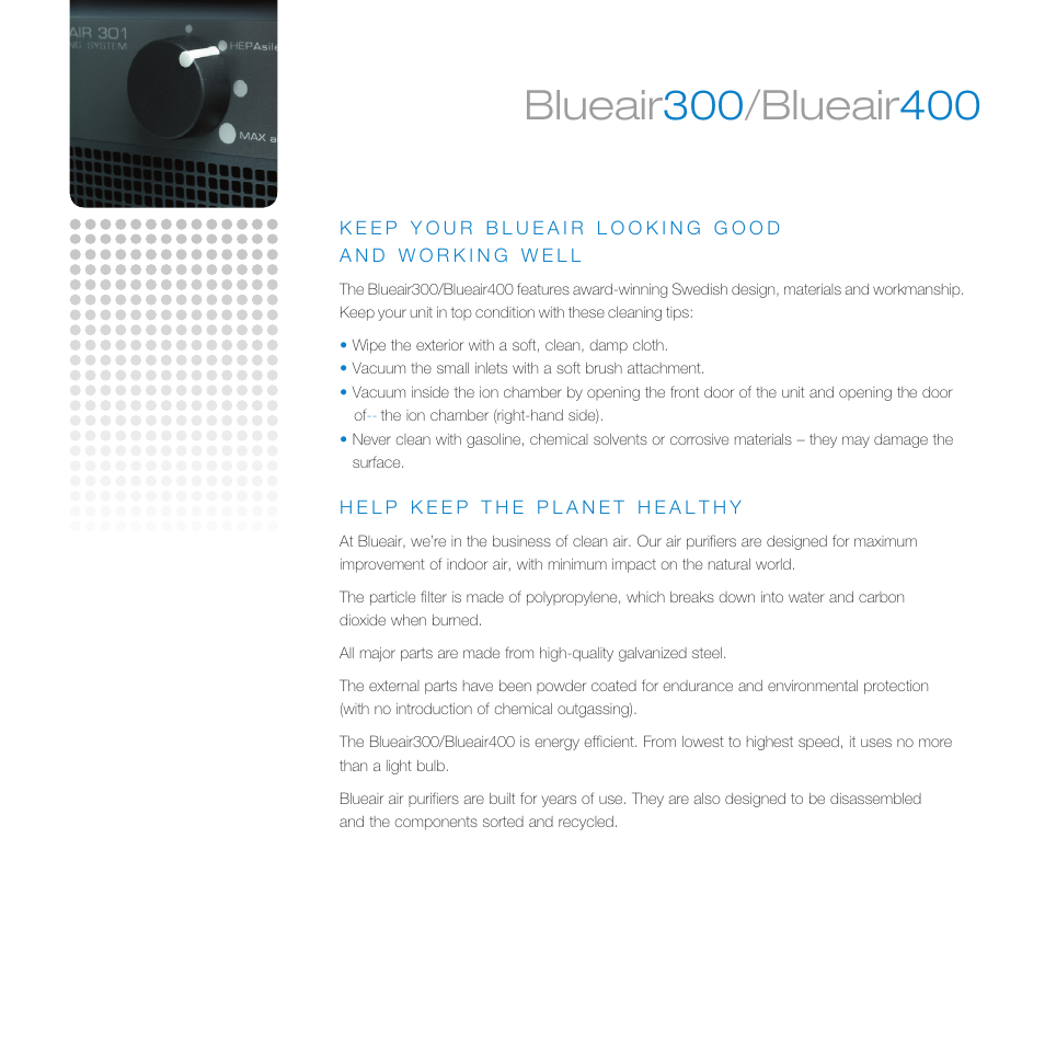 Blueair HEPASILENT 300 User Manual | Page 5 / 12
