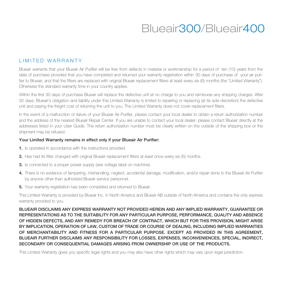 Blueair HEPASILENT 300 User Manual | Page 7 / 12