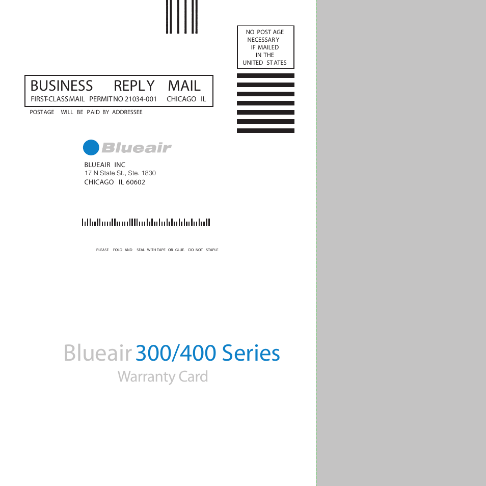 Lueair, 7arranty | Blueair HEPASILENT 300 User Manual | Page 8 / 12