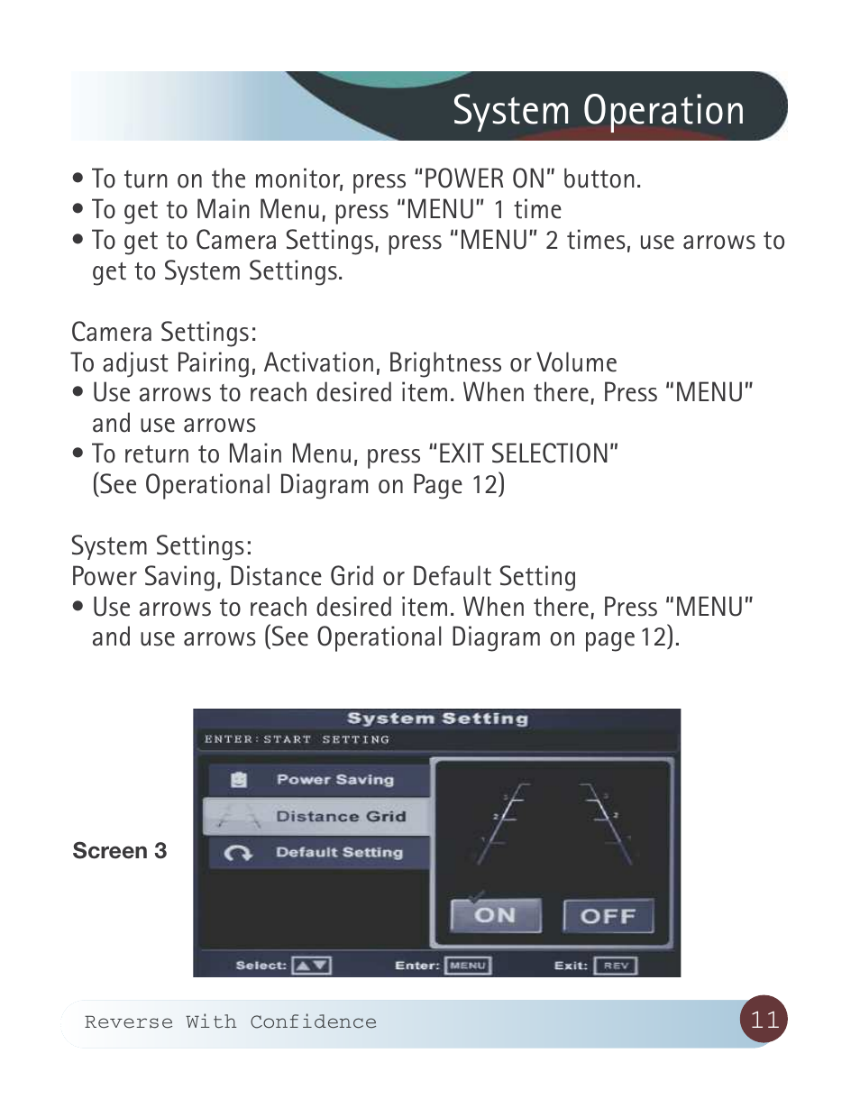 System operation | RearviewSafety RVS-CW-CAM User Manual | Page 11 / 23