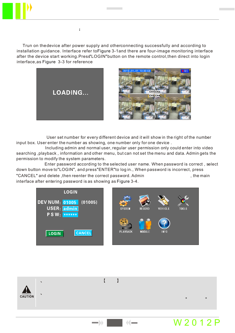W 2 0 1 2 p, Chapter 3 system menu setting instructions, 9sd card mobile dvr user manual 9 | RearviewSafety RVS-MDVR User Manual | Page 11 / 32