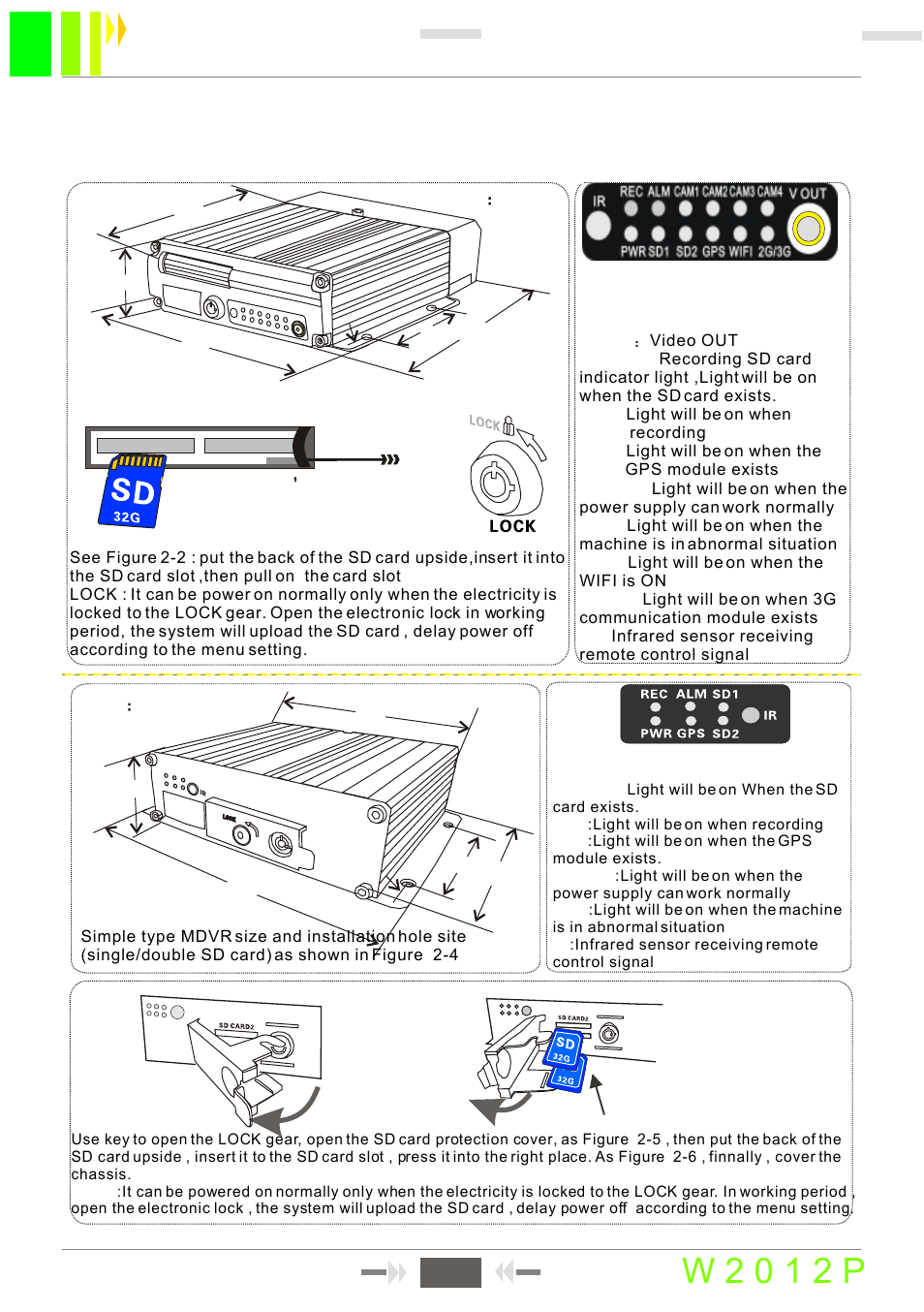 W 2 0 1 2 p, 4sd card mobile dvr user manual 4 | RearviewSafety RVS-MDVR User Manual | Page 6 / 32