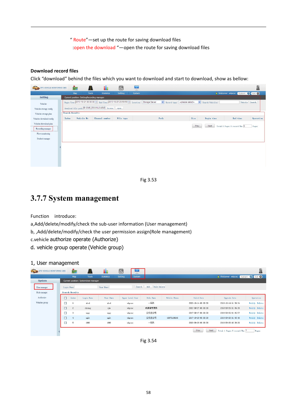 7systemmanagement, 7 system management | RearviewSafety RVS-MDVR User Manual | Page 59 / 72